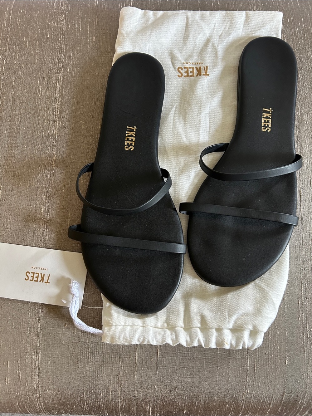 TKEES Black Gemma Slide Sandals Size 8